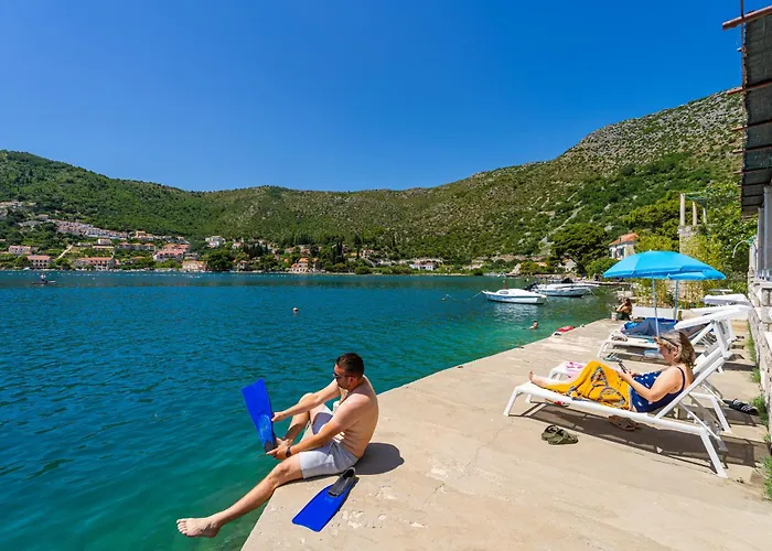 Lucija - Waterfront With Sunbeds! Pensionat Zaton (Dubrovnik-Neretva)