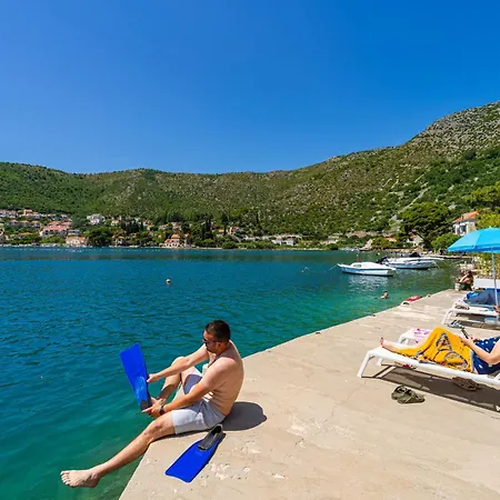 Lucija - Waterfront With Sunbeds! Pensjonat Zaton (Dubrovnik-Neretva)
